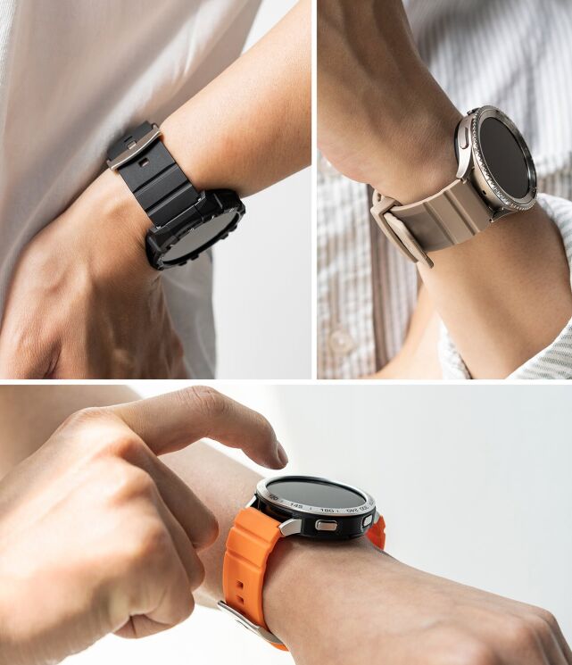 Ремінець Ringke Rubber One Bold для годинників з шириною кріплення 20мм (8809919305174) - Black (895456B) Ремінець Ringke Rubber One Bold для годинників з шириною кріплення 20мм (8809919305174) - Black: фото 4 з 13