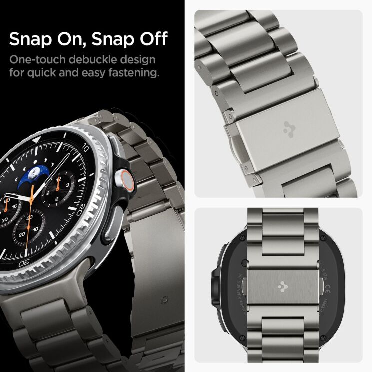Ремінець Spigen Modern Fit Titanium для Samsung Galaxy Watch 8 (40/44mm) / 8 Classic AMP10122 - Natural Titanium (384188H) Ремінець Spigen Modern Fit Titanium для Samsung Galaxy Watch 8 (40/44mm) / 8 Classic AMP10122 - Natural Titanium: фото 12 з 14