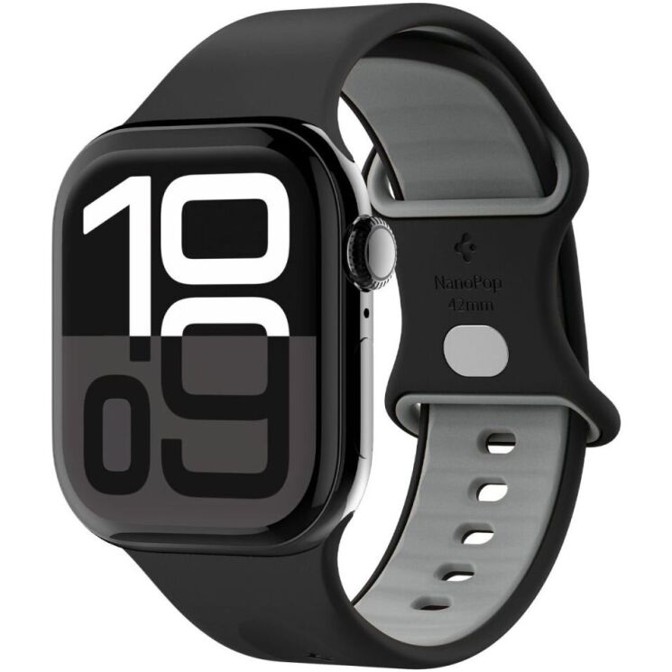 Ремешок Spigen (SGP) Nano Pop для Apple Watch 42 (Series 10) / 41 / 40 / SE 40 (AMP09324) - Black Sesame: фото 1 из 12