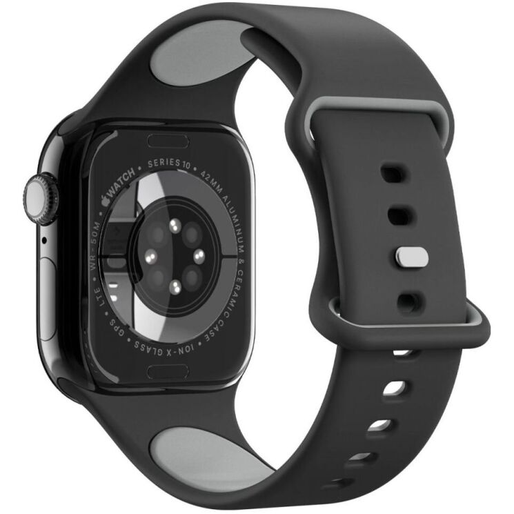 Ремешок Spigen (SGP) Nano Pop для Apple Watch 42 (Series 10) / 41 / 40 / SE 40 (AMP09324) - Black Sesame: фото 4 из 12