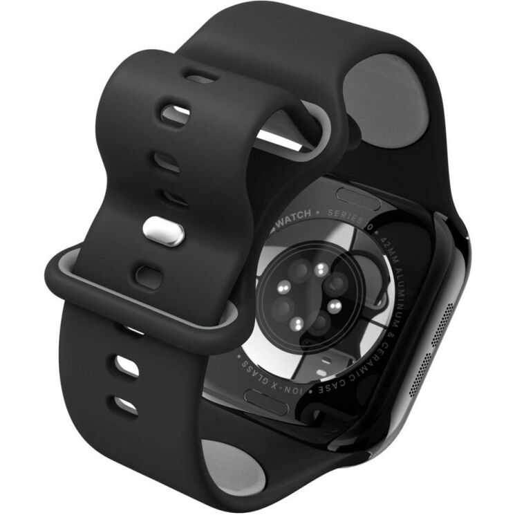 Ремешок Spigen (SGP) Nano Pop для Apple Watch 42 (Series 10) / 41 / 40 / SE 40 (AMP09324) - Black Sesame: фото 6 из 12