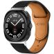 Ремешок Tech-Protect LEATHERFIT для Samsung Galaxy Watch Ultra (47mm) - Black (358047B). Фото 1 из 5