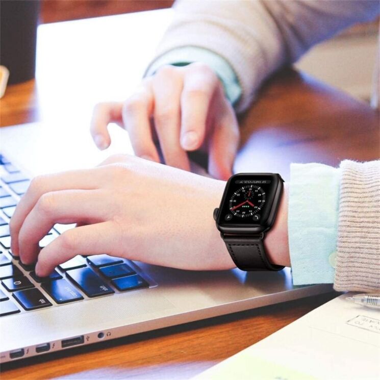 Ремешок Tech-Protect LEATHERFIT для Samsung Galaxy Watch Ultra (47mm) - Black: фото 4 из 5
