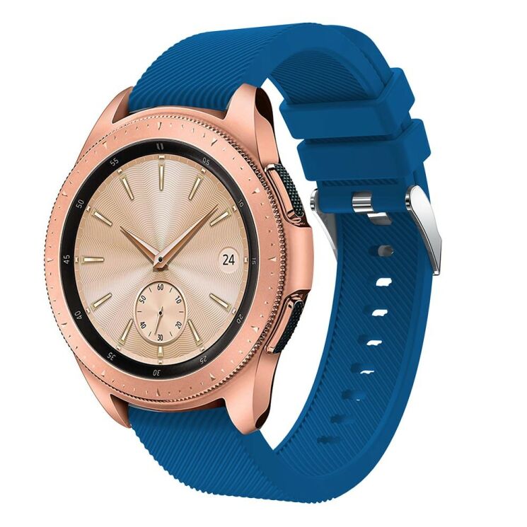 Ремешок UniCase Twill Texture для Samsung Galaxy Watch 42mm / Watch 3 41mm - Dark Blue: фото 1 из 6