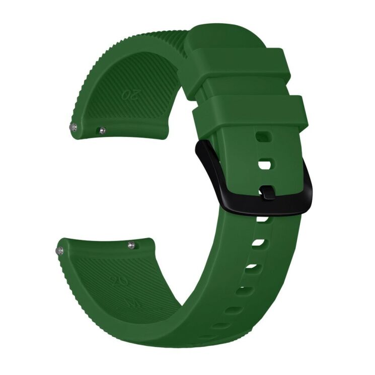 Ремешок UniCase Twill Texture Strap для Samsung Watch Active / Active 2 40mm / Active 2 44mm - Blackish Green: фото 1 из 1