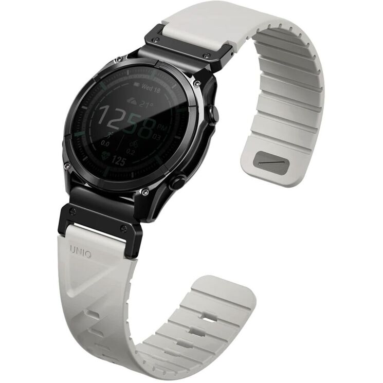 Ремешок UNIQ Fluo для часов Garmin c креплением Quick Fit 22mm (UNIQ-22MM-FLUOMGRY) - Gray (271434H) Ремешок UNIQ Fluo для часов Garmin c креплением Quick Fit 22mm (UNIQ-22MM-FLUOMGRY) - Gray: фото 3 из 10