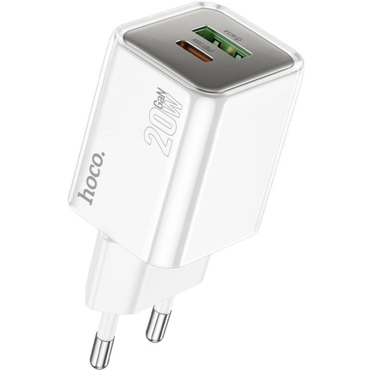 Мережевий зарядний пристрій Hoco N46 Glorious PD20W+QC3.0 - White: фото 3 з 5