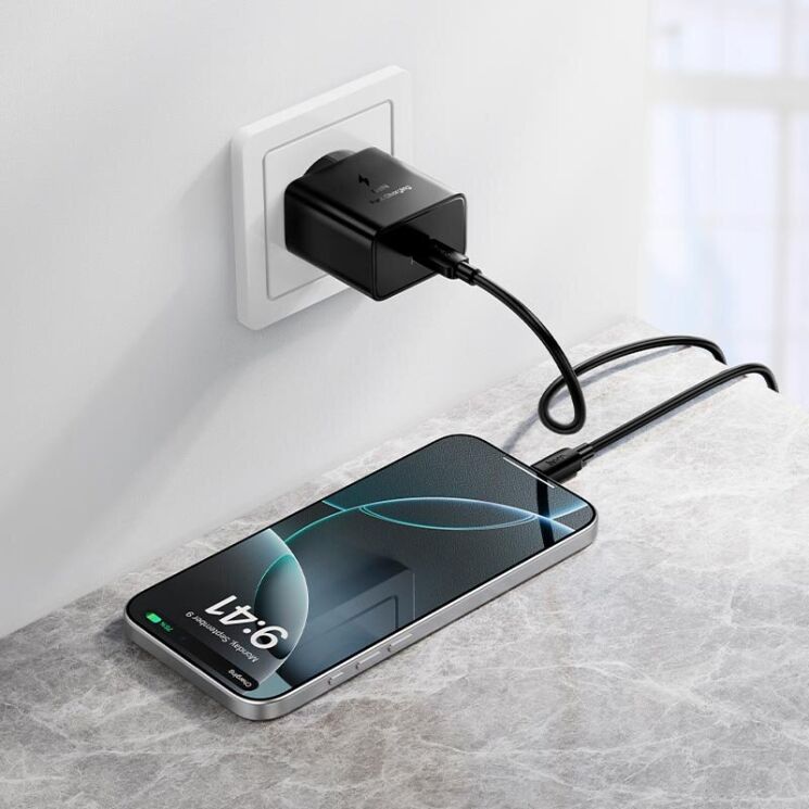 Мережевий зарядний пристрій Hoco N77 PD45W (Type-C) - Black: фото 9 з 9