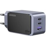 Сетевое зарядное устройство UGREEN X553 Nexode S 65W (2Type-C + USB) 35042 - Space Gray: фото 1 из 12