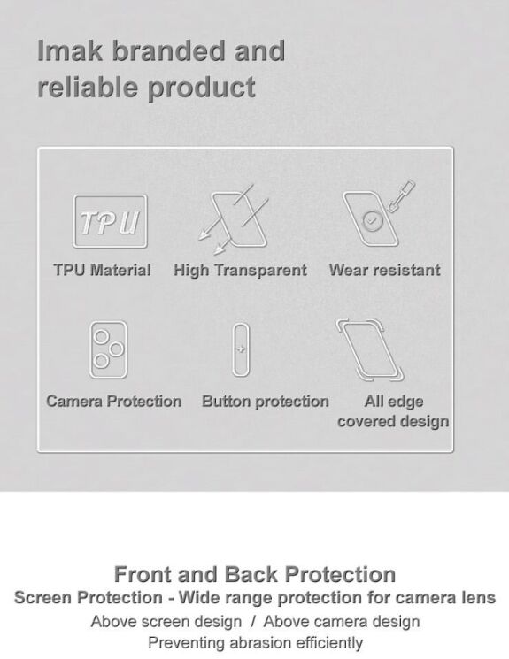 Силиконовый чехол IMAK UX-5 Series для Xiaomi Poco F6 Pro - Transparent: фото 7 из 11