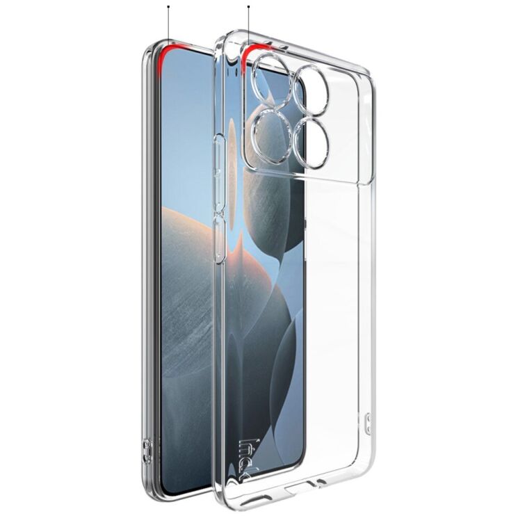 Силиконовый чехол IMAK UX-5 Series для Xiaomi Poco F6 Pro - Transparent: фото 8 из 11