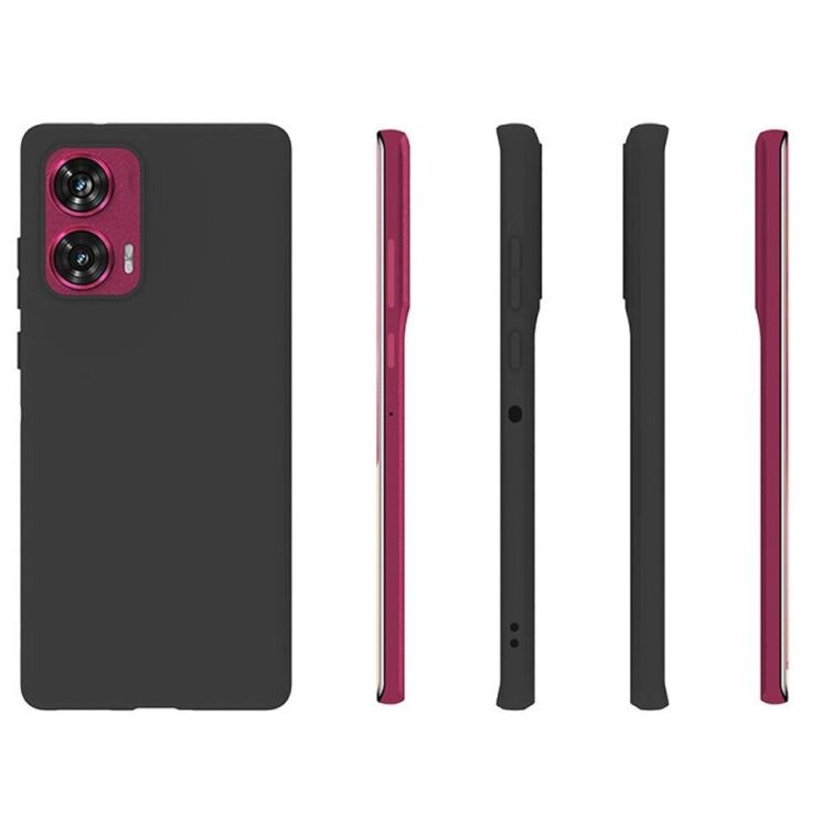 Силиконовый (TPU) чехол Deexe Matte Case для Motorola Edge 50 Fusion - Black: фото 2 из 4
