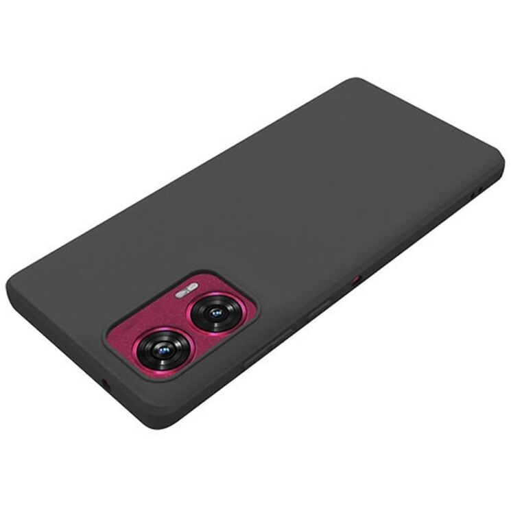 Силиконовый (TPU) чехол Deexe Matte Case для Motorola Edge 50 Fusion - Black: фото 4 из 4