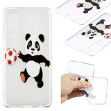 Силіконовий (TPU) чохол Deexe Pretty Glossy для Huawei P30 - Panda Plays Football (221309J)