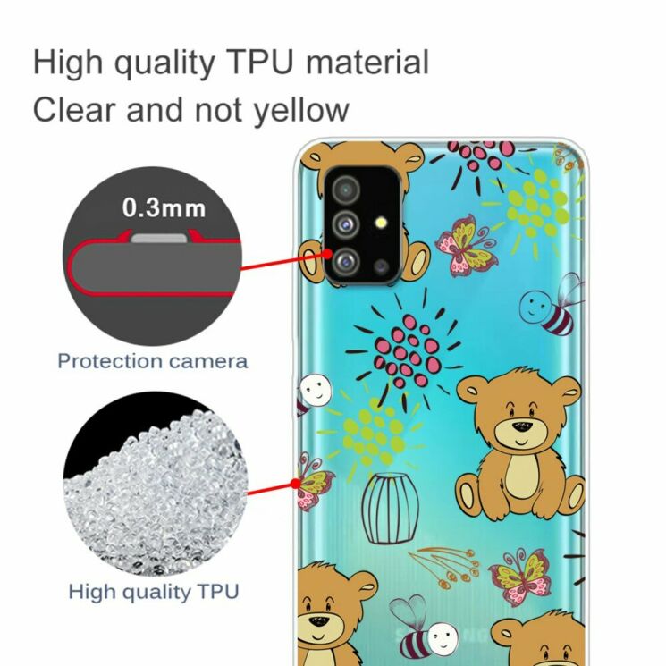 Силиконовый (TPU) чехол Deexe Pretty Glossy для Samsung Galaxy S20 Plus (G985) - Bear: фото 2 из 5