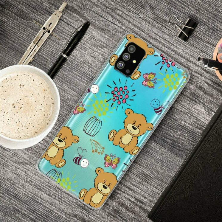 Силиконовый (TPU) чехол Deexe Pretty Glossy для Samsung Galaxy S20 Plus (G985) - Bear: фото 5 из 5