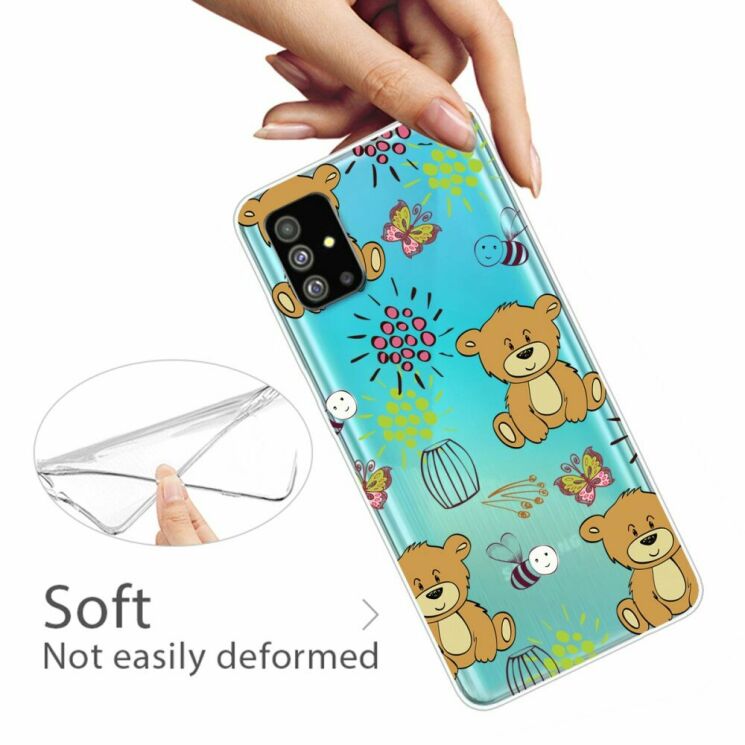Силиконовый (TPU) чехол Deexe Pretty Glossy для Samsung Galaxy S20 Plus (G985) - Bear: фото 3 из 5