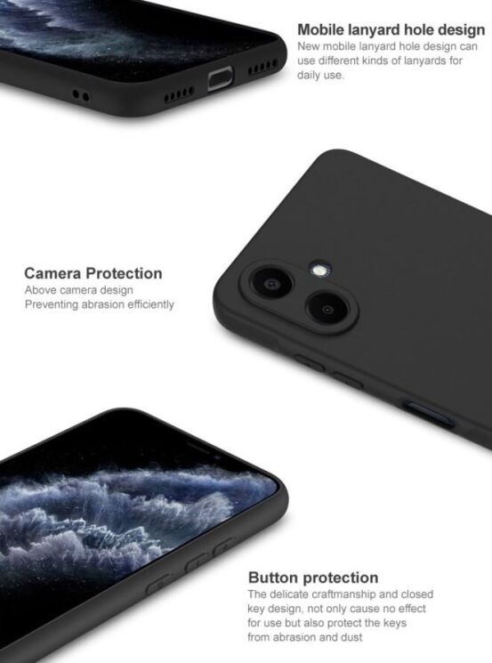 Силиконовый (TPU) чехол IMAK UC-3 Series для Samsung Galaxy A06 (A065) - Black: фото 8 из 9