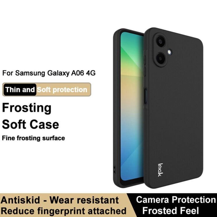 Силиконовый (TPU) чехол IMAK UC-3 Series для Samsung Galaxy A06 (A065) - Black: фото 4 из 9
