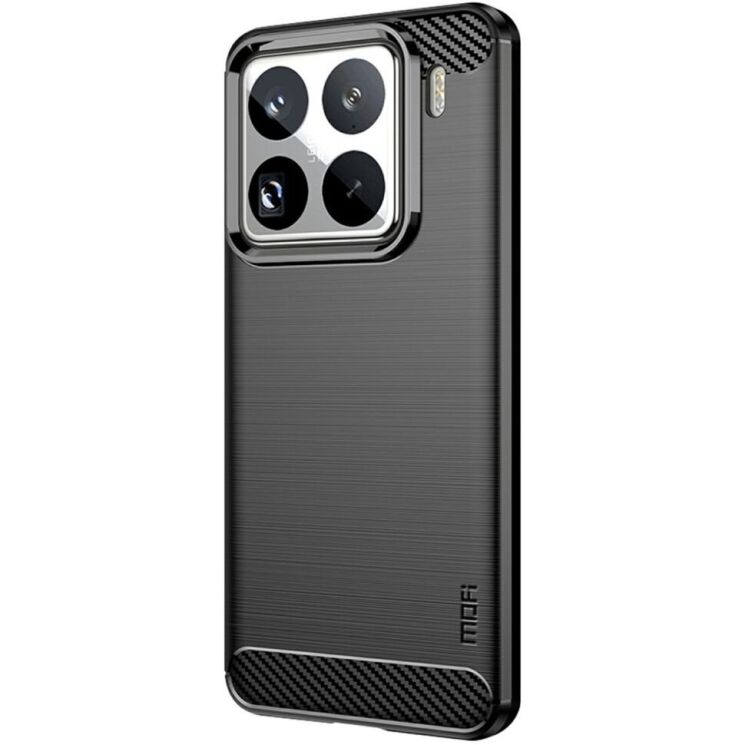 Силиконовый (TPU) чехол MOFI Carbon Fiber для Xiaomi 15 Pro - Black: фото 2 из 9