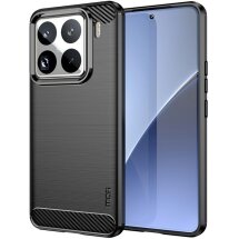 Силиконовый (TPU) чехол MOFI Carbon Fiber для Xiaomi 15 Pro - Black: фото 1 из 9