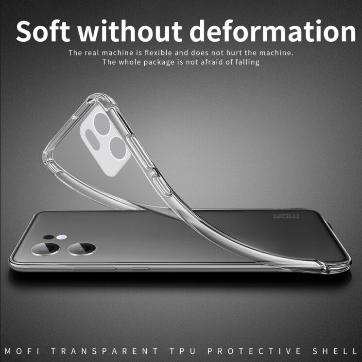 Силиконовый (TPU) чехол MOFI Thin Guard для OPPO Reno 13 F/FS 5G - Transparent: фото 4 из 10