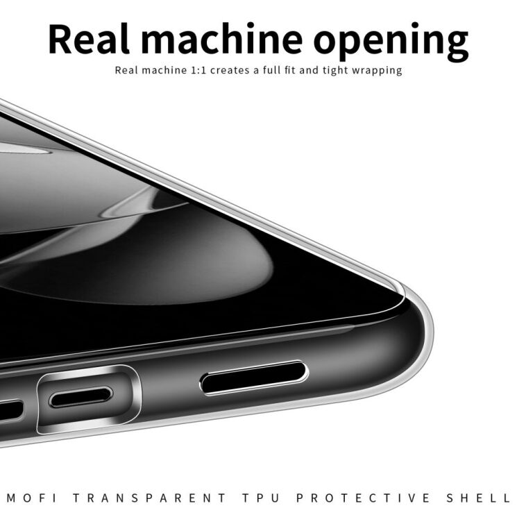 Силиконовый (TPU) чехол MOFI Thin Guard для OPPO Reno 13 F/FS 5G - Transparent: фото 8 из 10