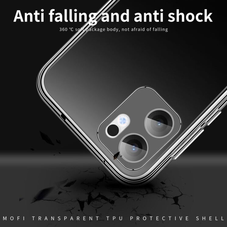 Силиконовый (TPU) чехол MOFI Thin Guard для OPPO Reno 13 F/FS 5G - Transparent: фото 9 из 10