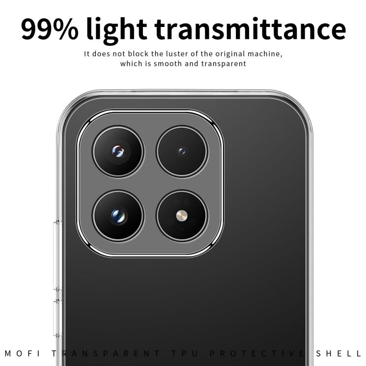 Силиконовый (TPU) чехол MOFI Thin Guard для Xiaomi 17 - Transparent (390630T) Силиконовый (TPU) чехол MOFI Thin Guard для Xiaomi 17 - Transparent: фото 5 из 9