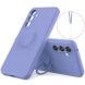 Силиконовый (TPU) чехол с кольцом Deexe Color Shell для Samsung Galaxy S26 FE - Purple (412711V). Фото 1 из 8