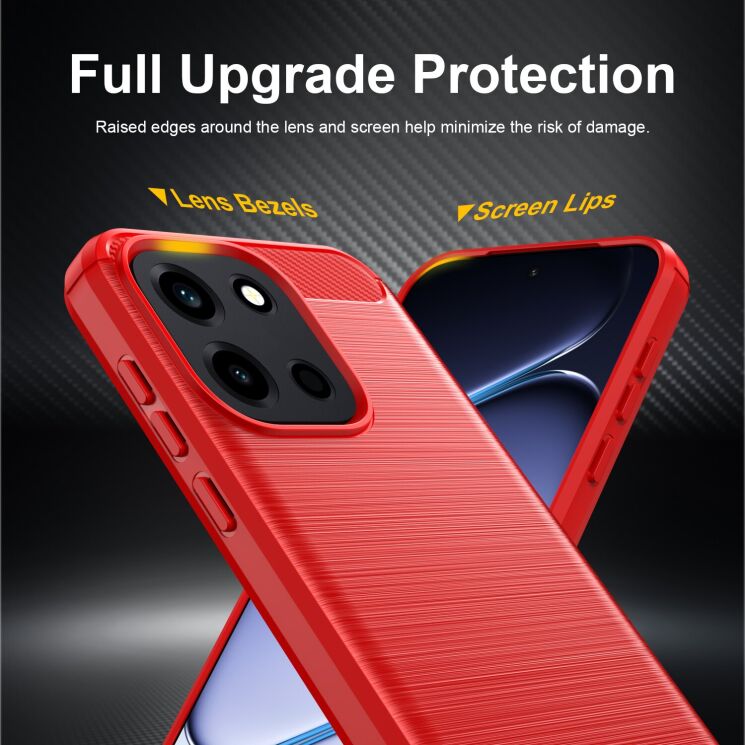 Силиконовый (TPU) чехол UniCase Carbon для OnePlus Nord 6 - Black: фото 5 из 11
