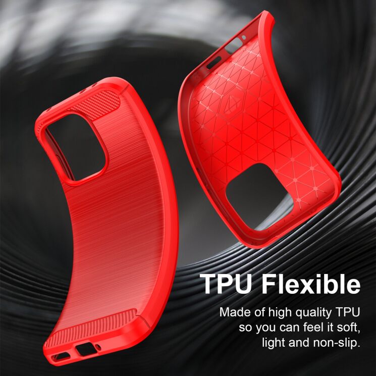 Силиконовый (TPU) чехол UniCase Carbon для OnePlus Nord 6 - Black: фото 7 из 11