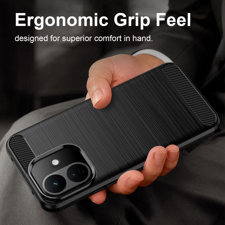 Силіконовий (TPU) чохол UniCase Carbon для Xiaomi Redmi Note 17 Pro - Black (429524B) Силіконовий (TPU) чохол UniCase Carbon для Xiaomi Redmi Note 17 Pro - Black: фото 2 з 9