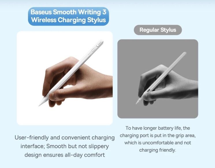Стилус Baseus Smooth Writing 3 Series (P80080803211-00) - White: фото 24 из 27