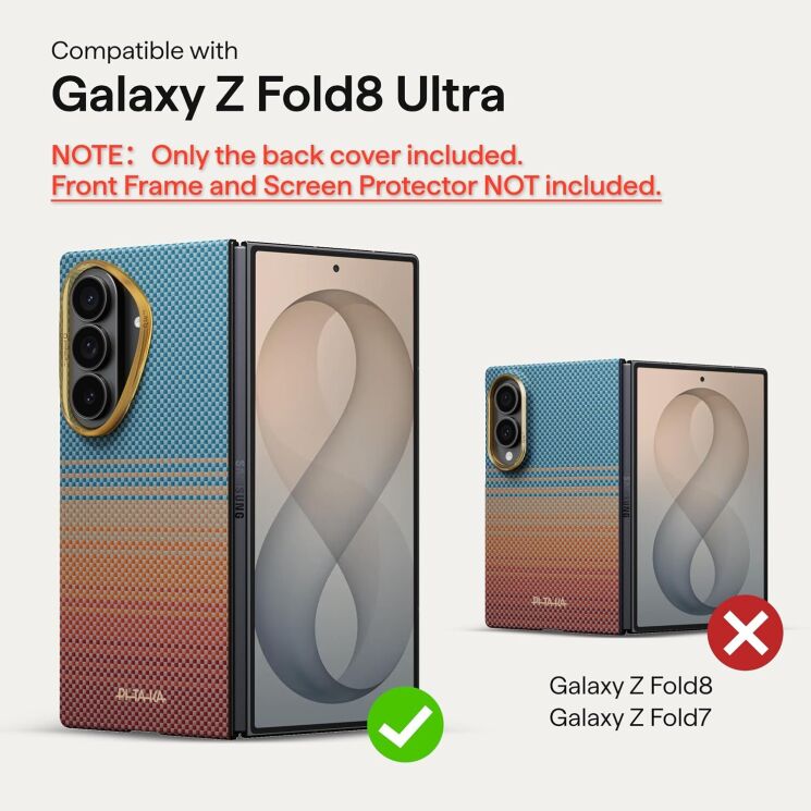 Ультратонкий чехол Pitaka Edge Case California Dream (FF) для Samsung Galaxy Fold 8 Ultra (FSFOLD8) - Cyan / Orange (424090CO) Ультратонкий чехол Pitaka Edge Case California Dream (FF) для Samsung Galaxy Fold 8 Ultra (FSFOLD8) - Cyan / Orange: фото 10 из 16