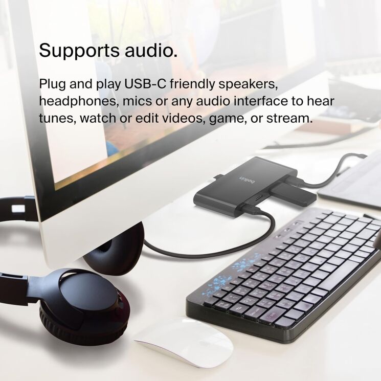 USB HUB Belkin Connect Type-C to 4Type-C (AVC018btBK) - Black: фото 10 из 10