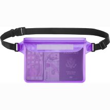 Влагозащитный чехол UniCase Swimming Bag - Transparent / Purple: фото 1 из 10