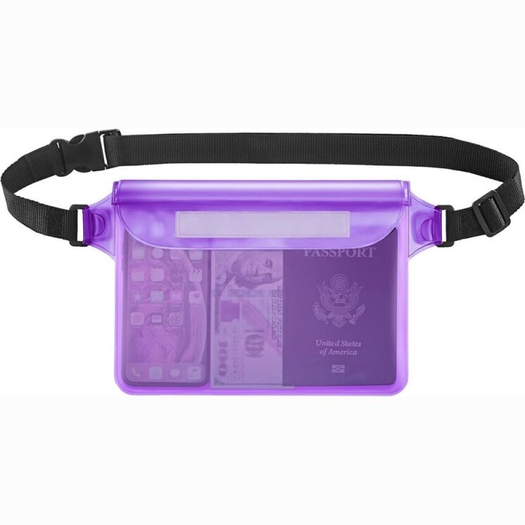 Вологозахисний чохол UniCase Swimming Bag - Transparent / Purple: фото 1 з 10