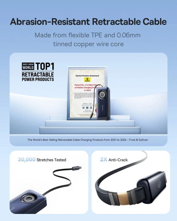 Внешний аккумулятор Baseus EnerCore CR11 45W (10000mAh) + кабель Type-C (E0027G00) - Black: фото 12 из 13