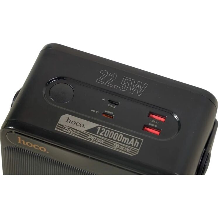 Внешний аккумулятор Hoco DB101 Zeus 22.5W (120000mAh) - Black (995753B) Внешний аккумулятор Hoco DB101 Zeus 22.5W (120000mAh) - Black: фото 4 из 5