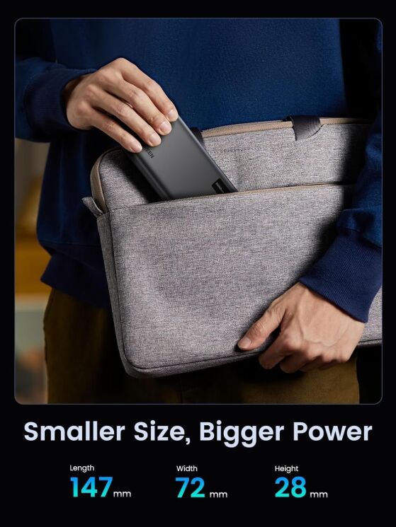 Зовнішній акумулятор UGREEN PB312 22.5W + PD20W (20000mAh) 25683 - Silver: фото 14 з 14