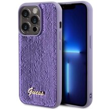 Защитный чехол Guess Sequin Script Metal для Apple iPhone 14 Pro - Purple: фото 1 из 8