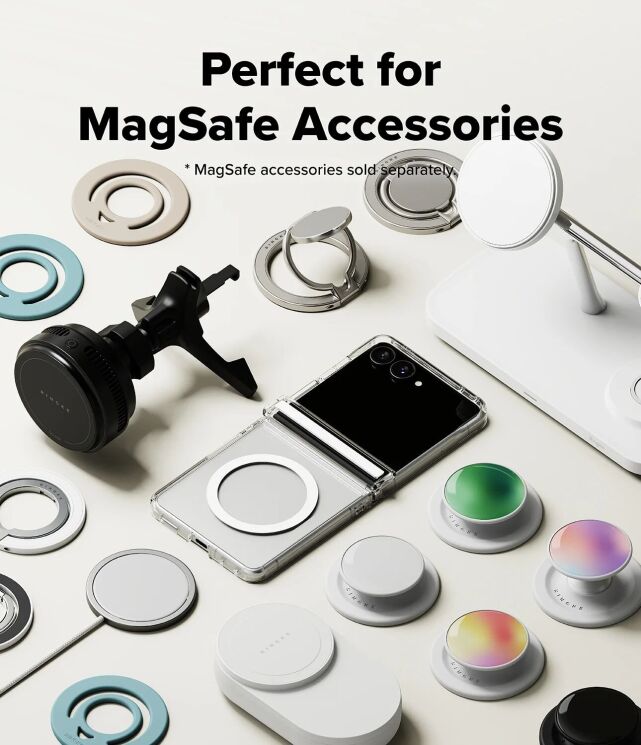 Защитный чехол Ringke Fusion Flap Magnetic для Samsung Galaxy Flip 8 (8800328819405) - Clear: фото 8 из 23