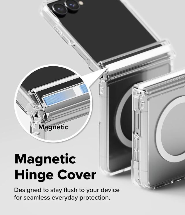 Защитный чехол Ringke Fusion Flap Magnetic для Samsung Galaxy Flip 8 (8800328819405) - Clear: фото 7 из 23