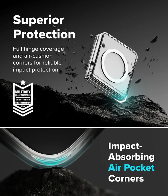 Защитный чехол Ringke Fusion Flap Magnetic для Samsung Galaxy Flip 8 (8800328819405) - Clear: фото 12 из 23