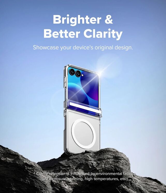Защитный чехол Ringke Fusion Flap Magnetic для Samsung Galaxy Flip 8 (8800328819405) - Clear: фото 10 из 23
