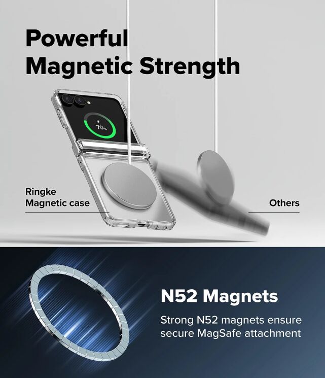 Защитный чехол Ringke Fusion Flap Magnetic для Samsung Galaxy Flip 8 (8800328819405) - Clear: фото 9 из 23