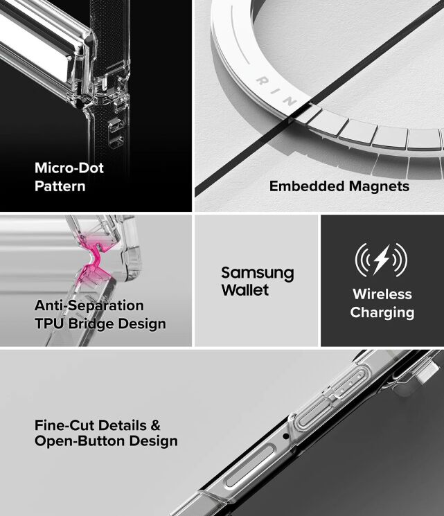 Защитный чехол Ringke Fusion Flap Magnetic для Samsung Galaxy Flip 8 (8800328819405) - Clear: фото 18 из 23