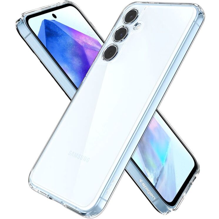 Защитный чехол Spigen (SGP) Ultra Hybrid для Samsung Galaxy A55 (A556) - Crystal Clear: фото 2 из 14