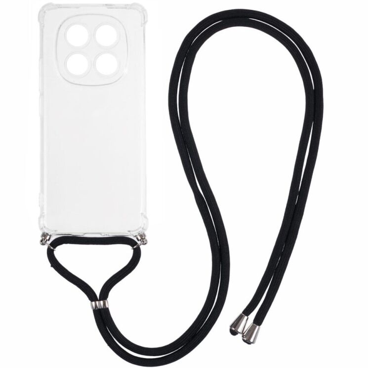 Захисний чохол UniCase AirBag with Strap для Xiaomi Redmi Note 14 Pro Plus - Transparent: фото 1 з 5
